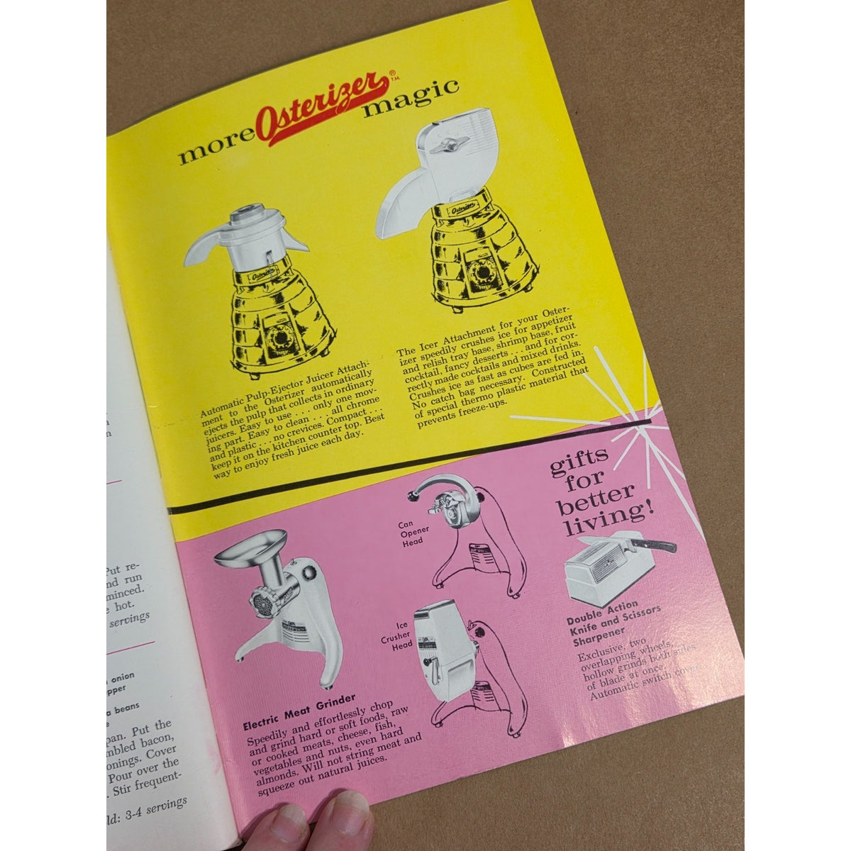 Vintage 1962 Osterizer Custom Blender Recipe Book & Manual - MCM Design