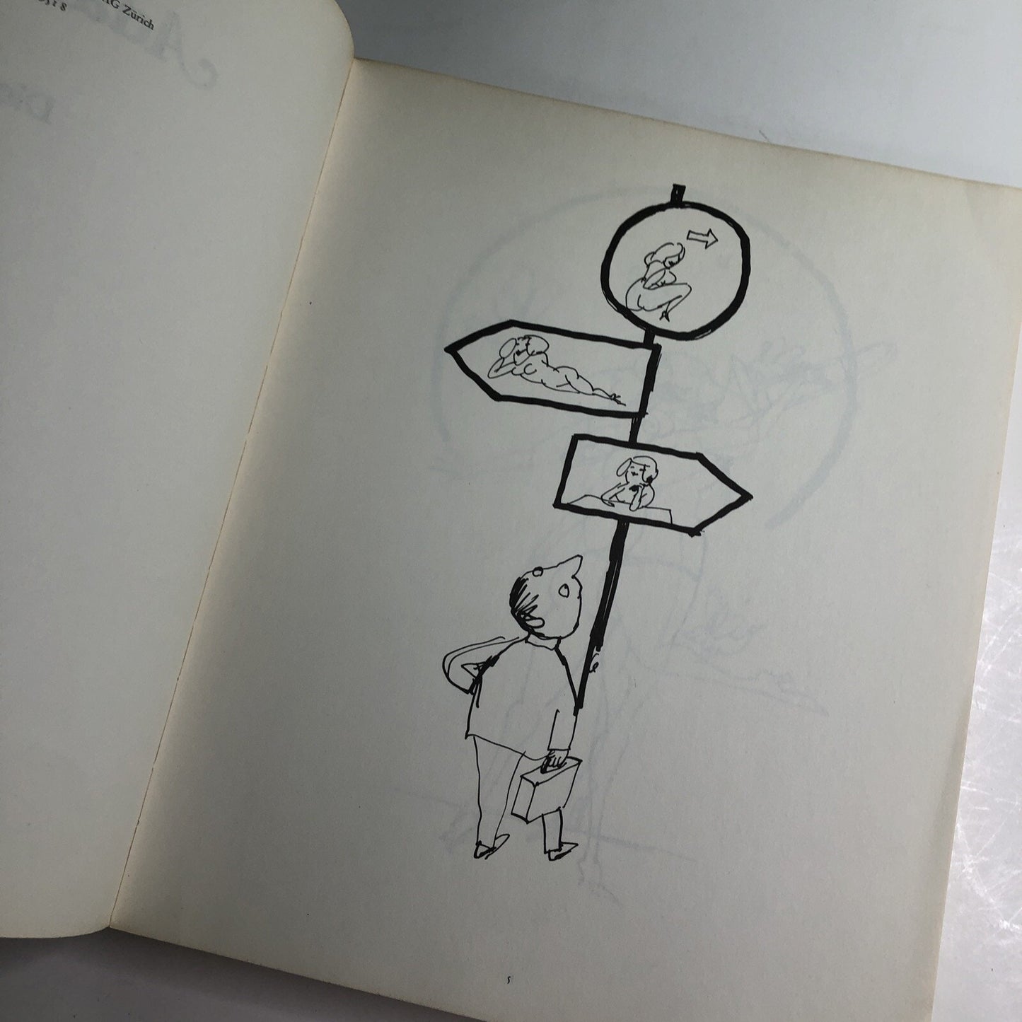 1974 ADAM & EVA By Tomi Ungerer Diogenes Risque Funny Sketches Drawings