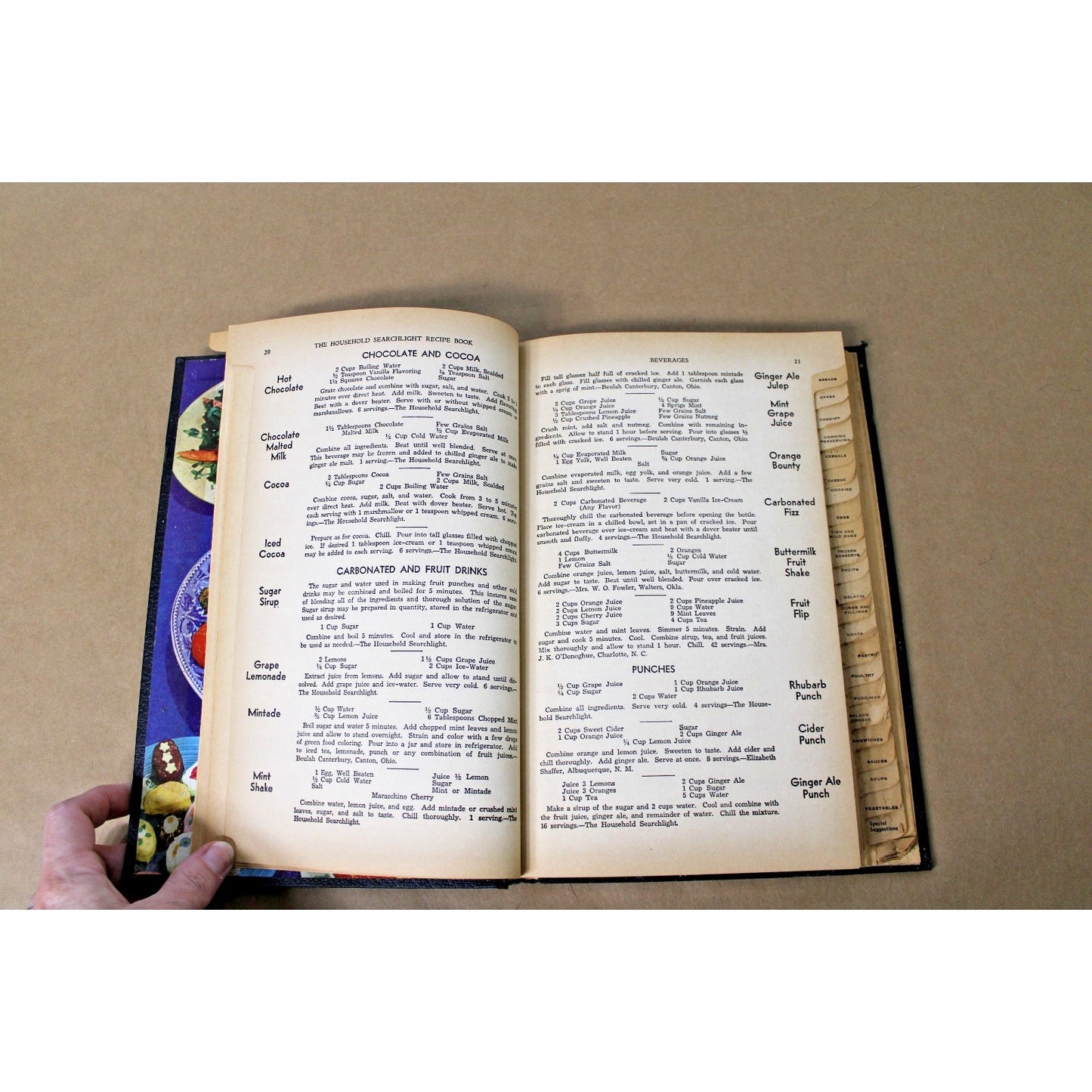 Vintage 1954 Searchlight Recipe Book, 25th Edition, HC Tabbed Illustrated