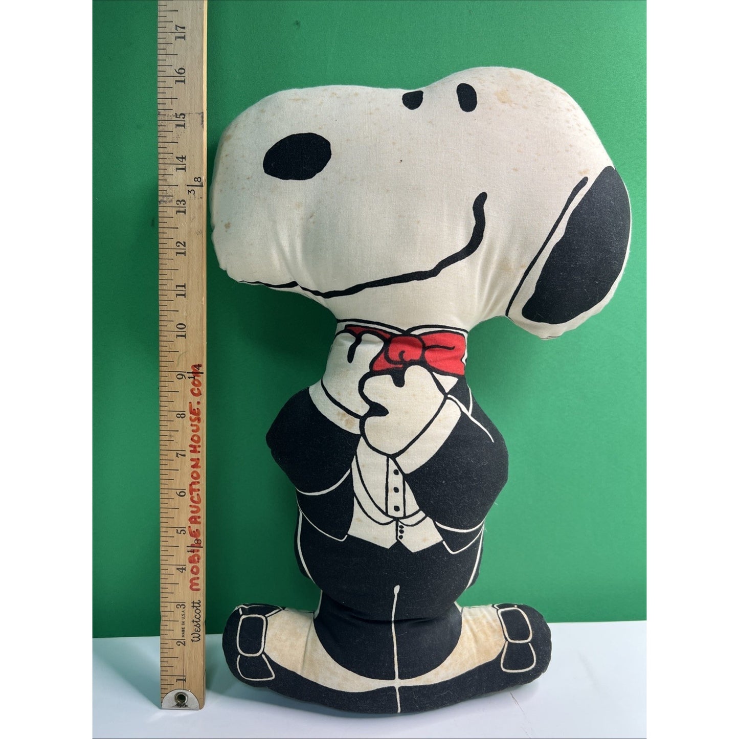 VTG 1958 SNOOPY by UFS Stuffed Figural Pillow 18”x11”x2” Charles Schulz Peanuts