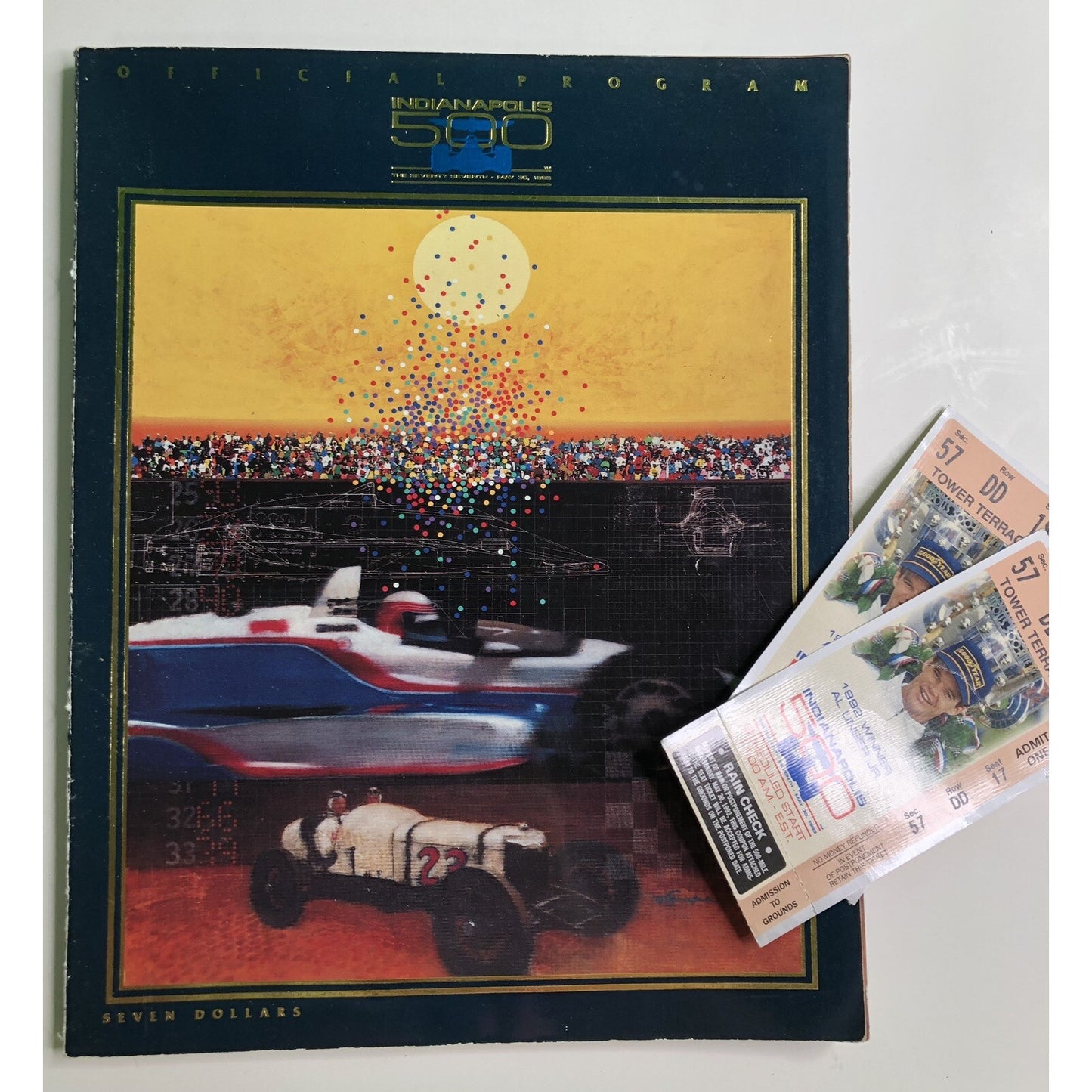 1993 77th Annual Indianapolis 500 Official Program And Tickets