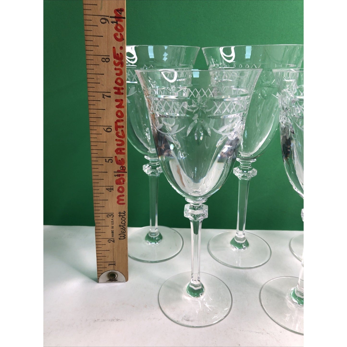 Mixed Lot 7 Royal Doulton WELLESLEY Wine Glasses (3) & Water Goblets (4) CHIPS