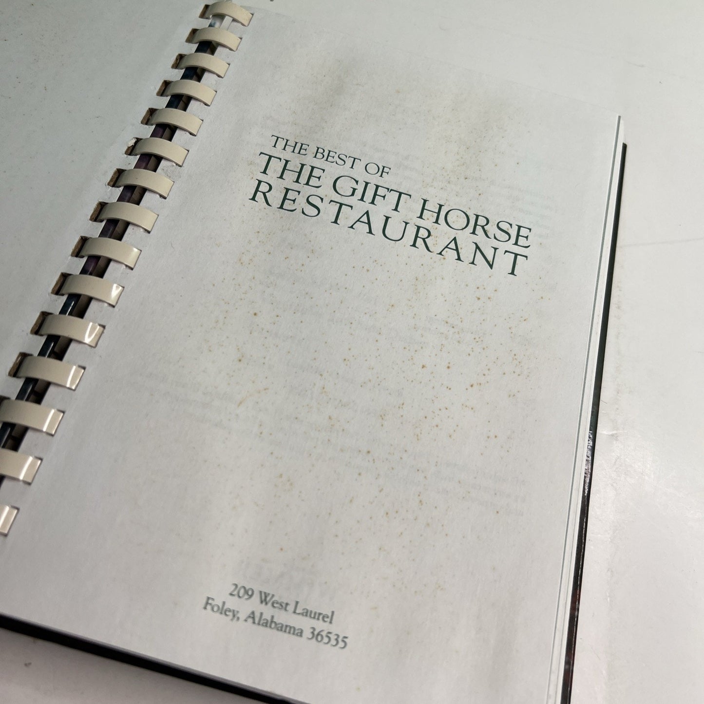 THE BEST OF THE GIFT HORSE RESTAURANT By Jackie O. Mcleod Foley Alabama 2001