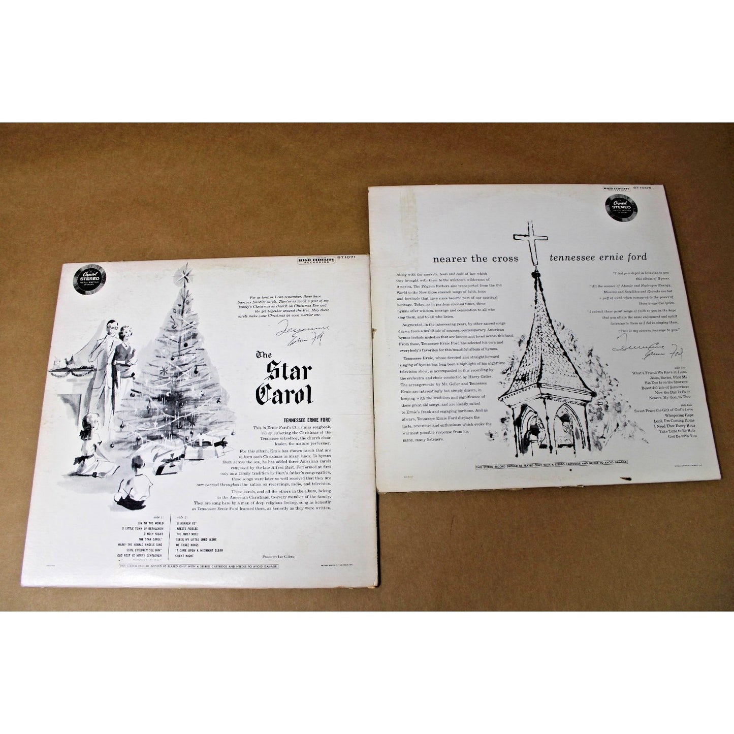 Lot of 2 Tennesse Ernie Ford Albums, Religious, Christmas, Baritone