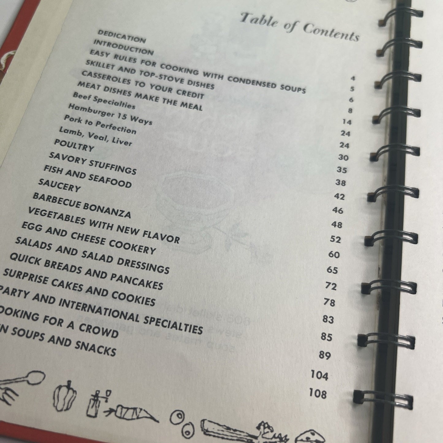 Vintage 1970 Cooking With Soup A Campbell Cookbook Spiral Bound Hardcover