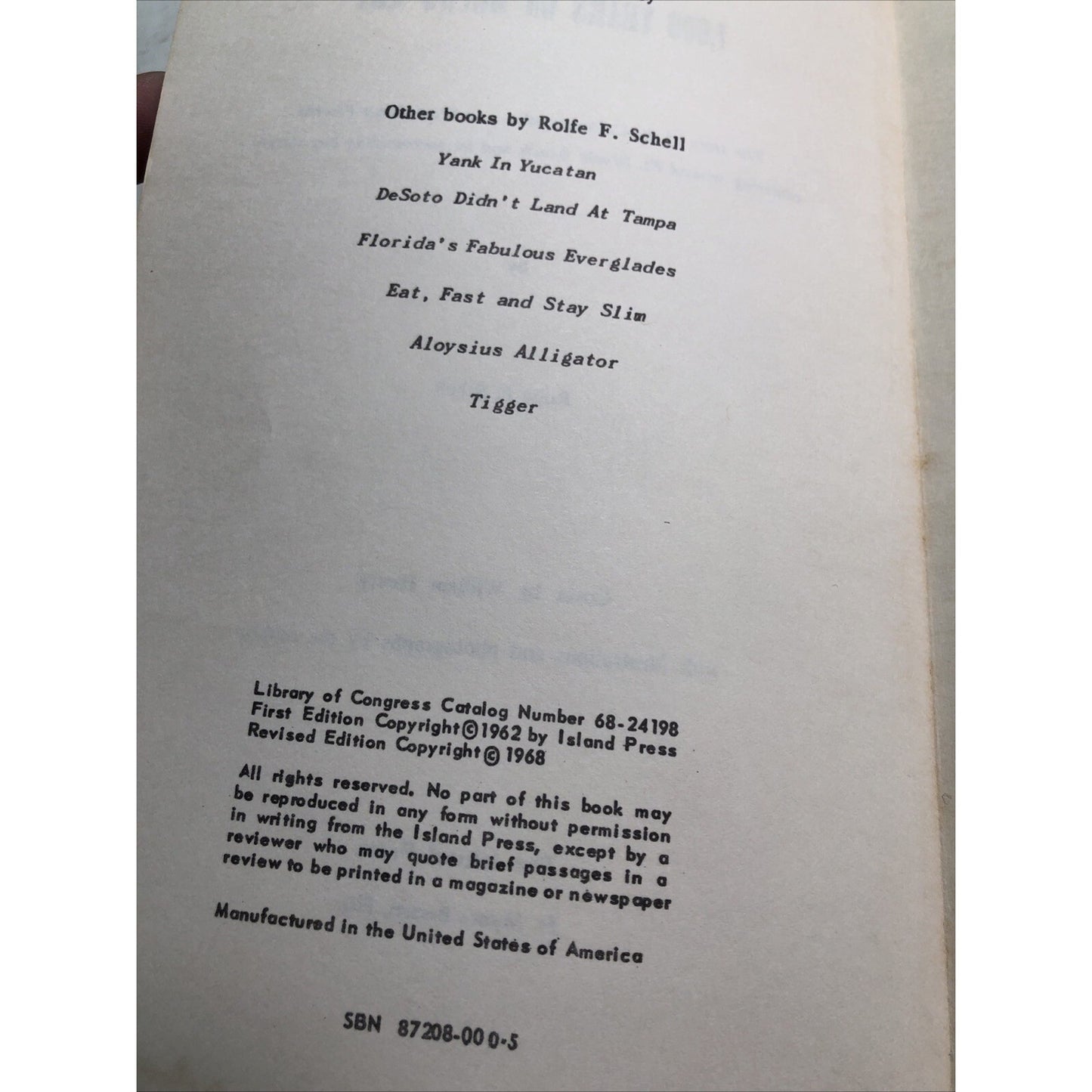 1000 Years on Mound Key 1968 Revised Edition by Rolfe Schell Florida History