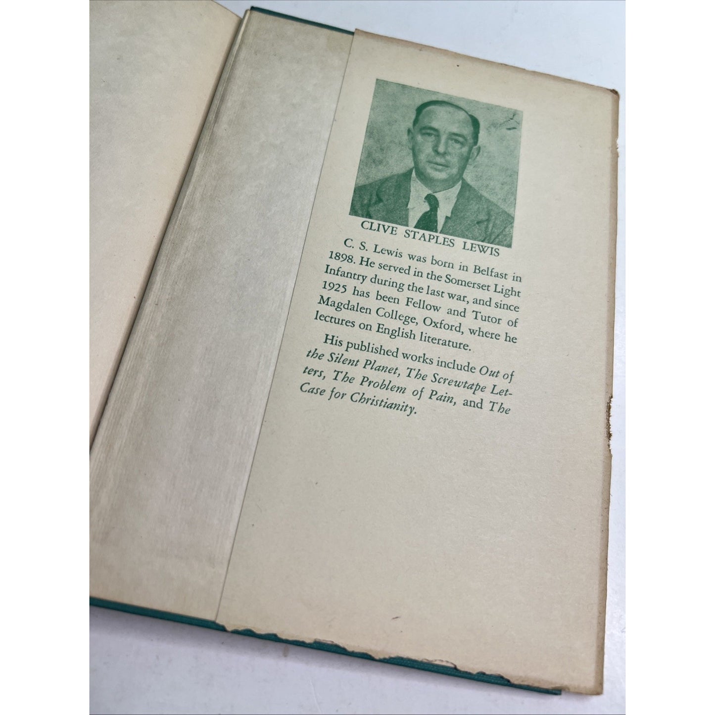 Christian Behaviour by C.S. Lewis 2nd American Printing 1944 HC