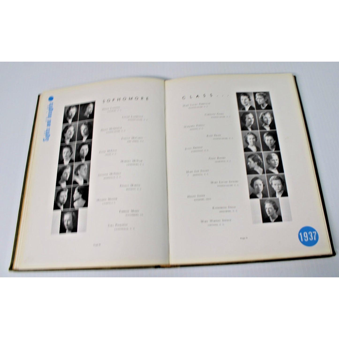 Vintage 1937 Salem Womens College "Sights & Insights" Yearbook Winston-Salem NC