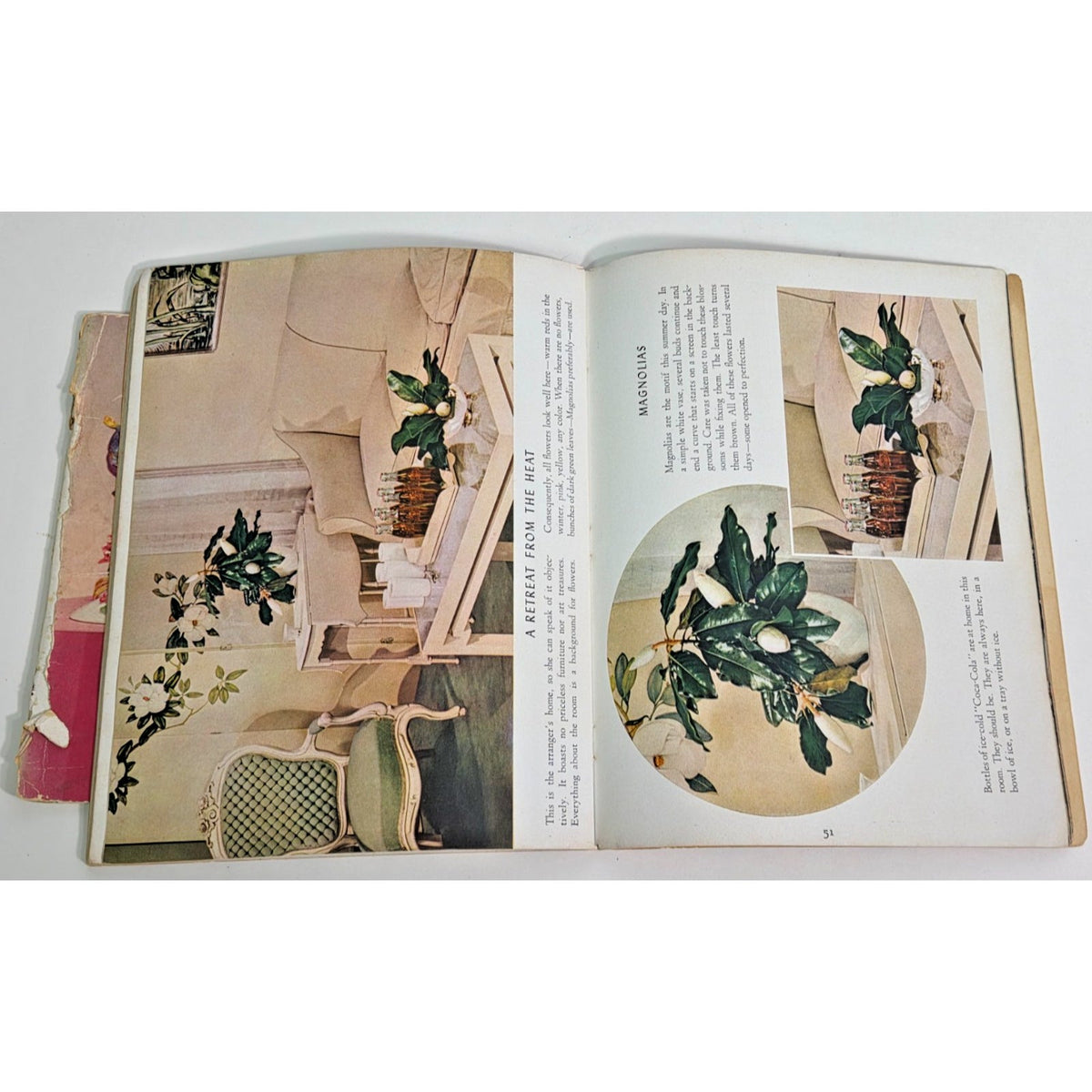 Vintage 1940s Coca-Cola Flower Arranging Books Laura Lee Burroughs Set of 2