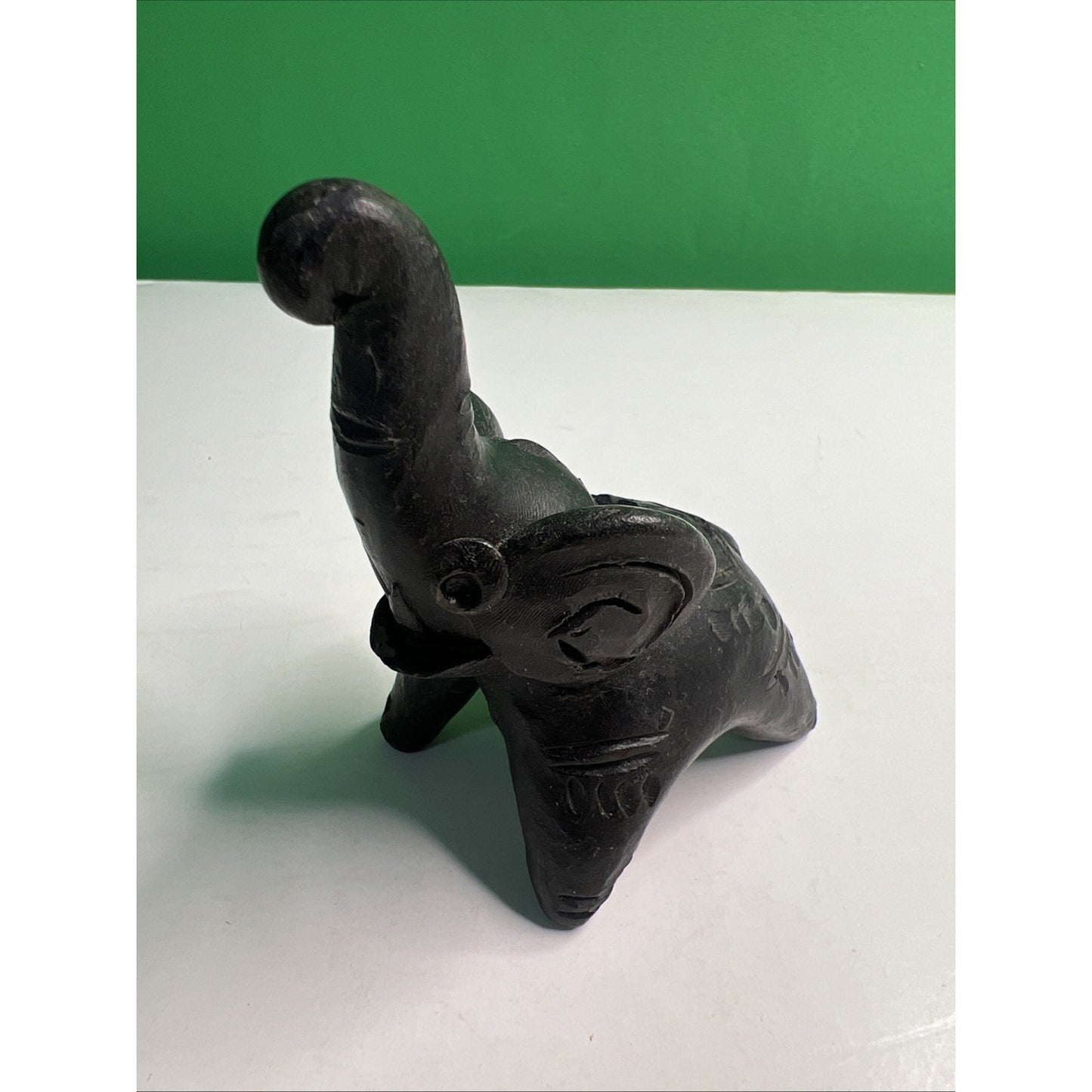 Black Clay Barro Negro Elephant From Oaxaca Mexico Handmade Detailed Good Luck