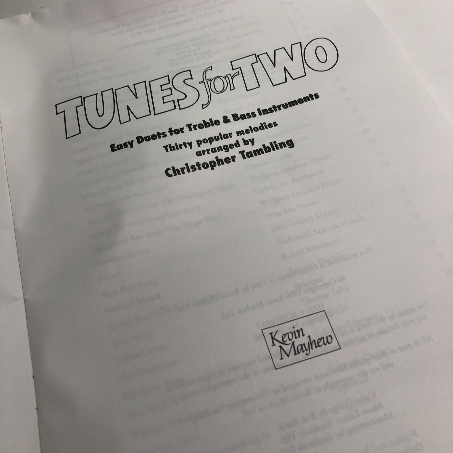Tunes for Two : Easy Duets Treble and Bass Instruments by Christopher Tambling
