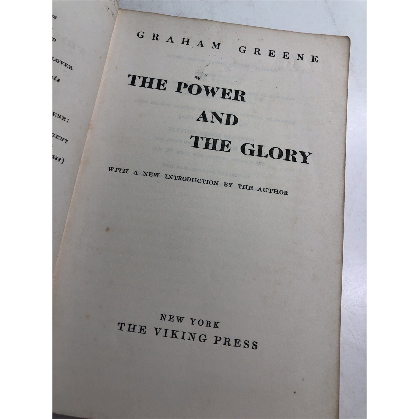 The Power and the Glory by Graham Greene 1963 Paperback Novel