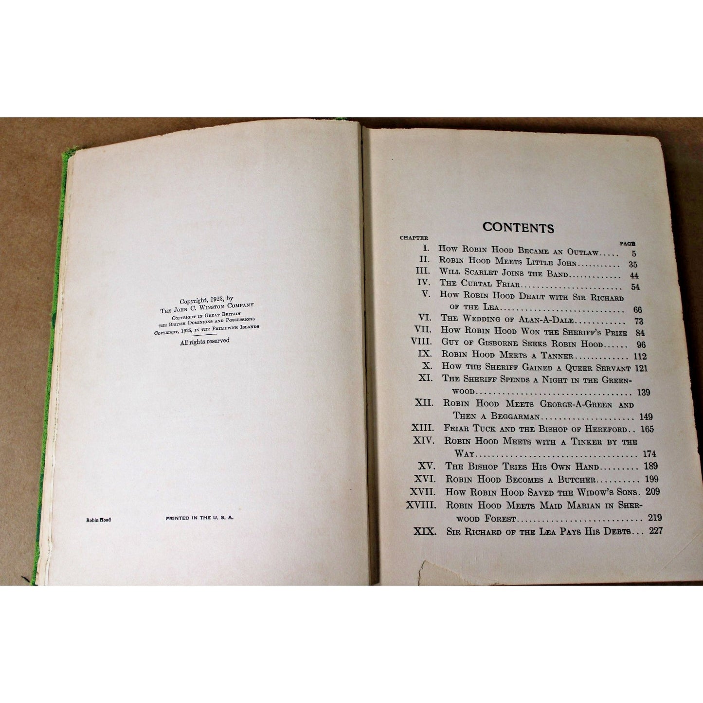 Vintage 1923 Robin Hood, George Cockburn Harvey, Illustrated Edwin John Prittie