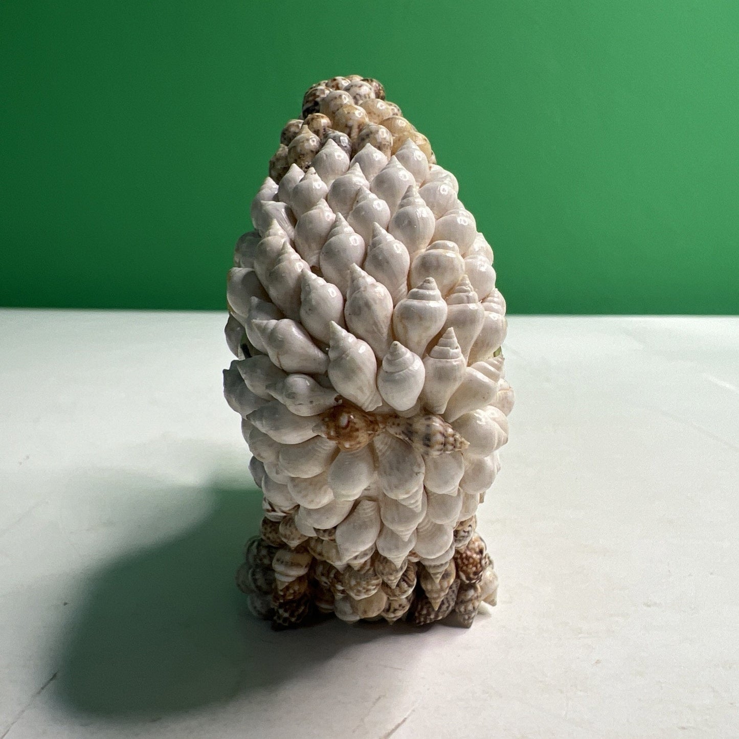 Kitschy Vintage Seashell Art Angelfish Fish Sculpture Figurine