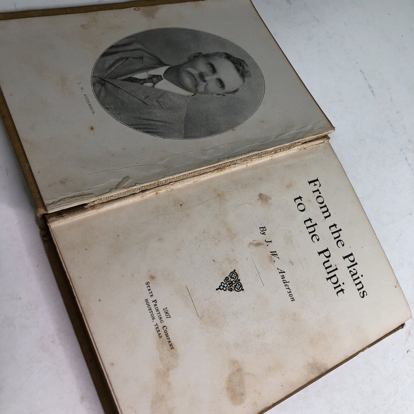 From The Plains To The Pulpit By John Wesley Anderson 1907 Hardcover