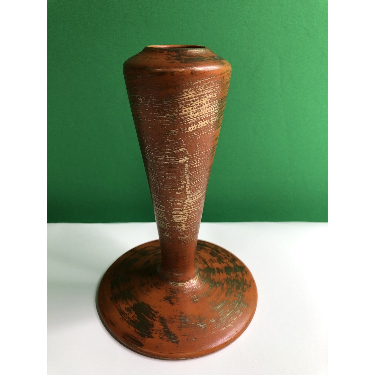 MCM Freeman McFarlin Originals POTTERY VASE Orange Gold El Monte California
