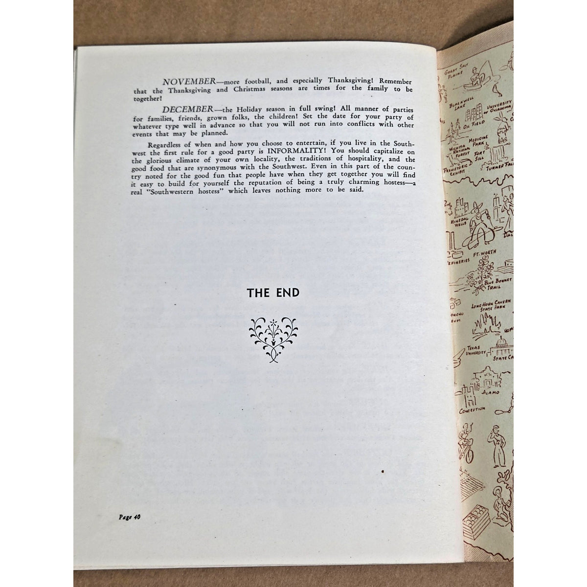 Rare 1941 "The Southwestern Hostess" Vintage Texas Ephemera Book- Barbara Taylor