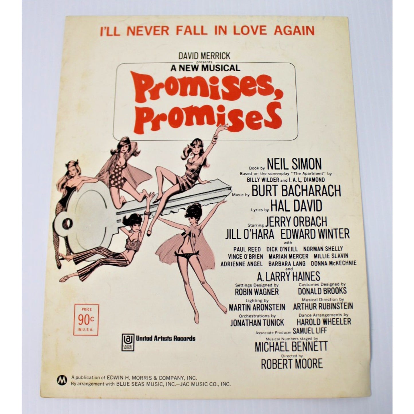 Vintage Sheet Music- 3 Songs by Burt Bacharach & Hal David, Signed Phil Gordon