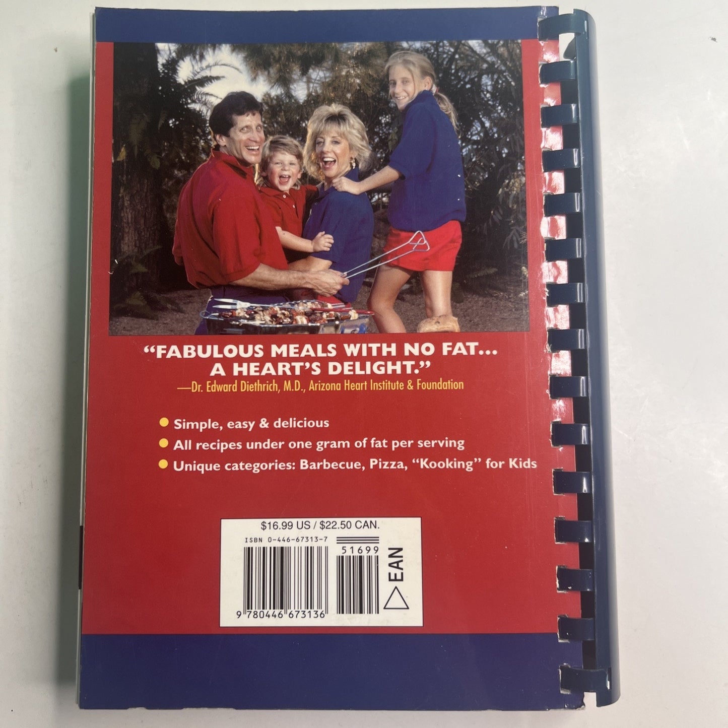 The Fat-Free Living Super Cookbook by Jyl Steinback Spiral 1997 1st Edition