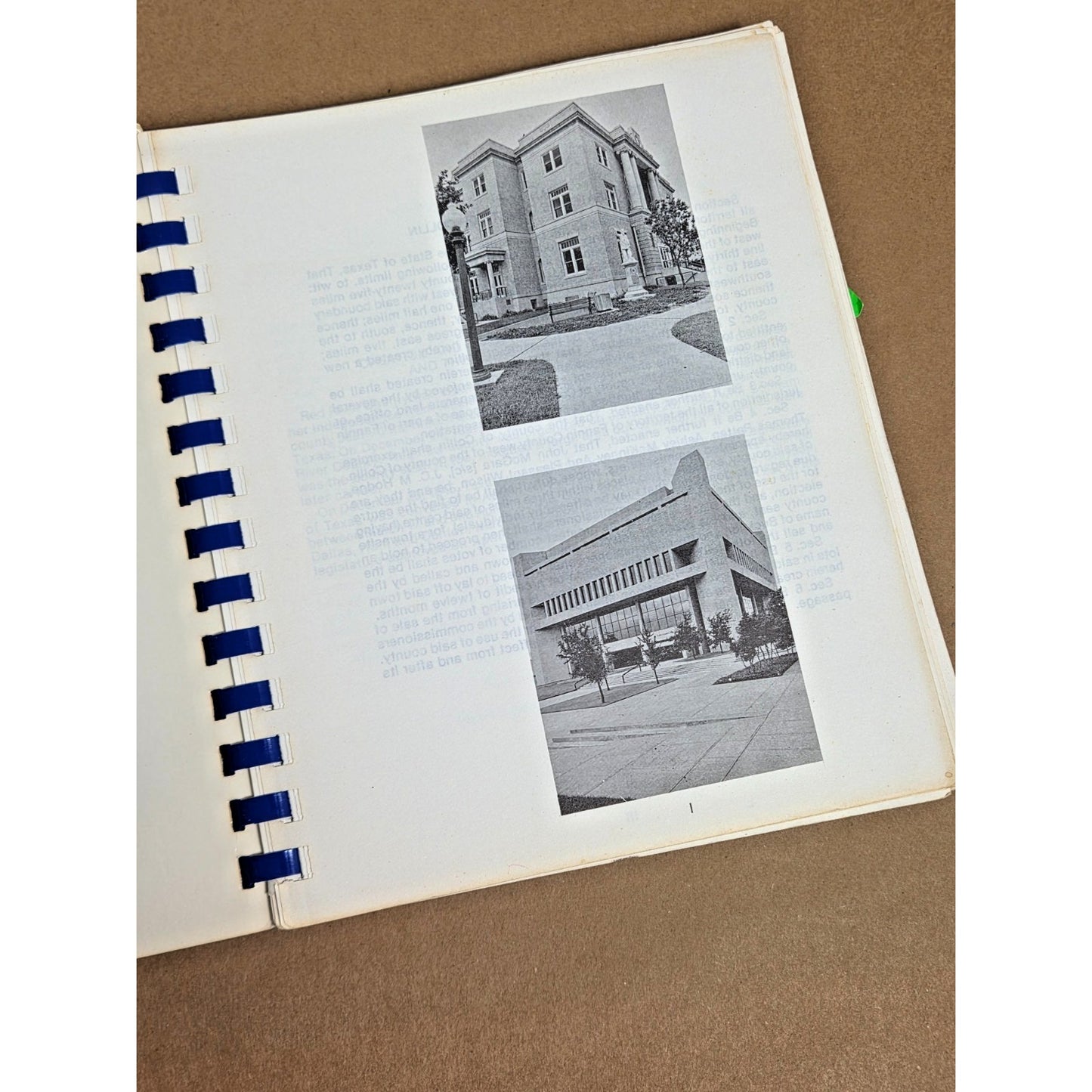 1986 Collin County Texas Sesquicentennial Courthouse Cookbook - Vintage Texana