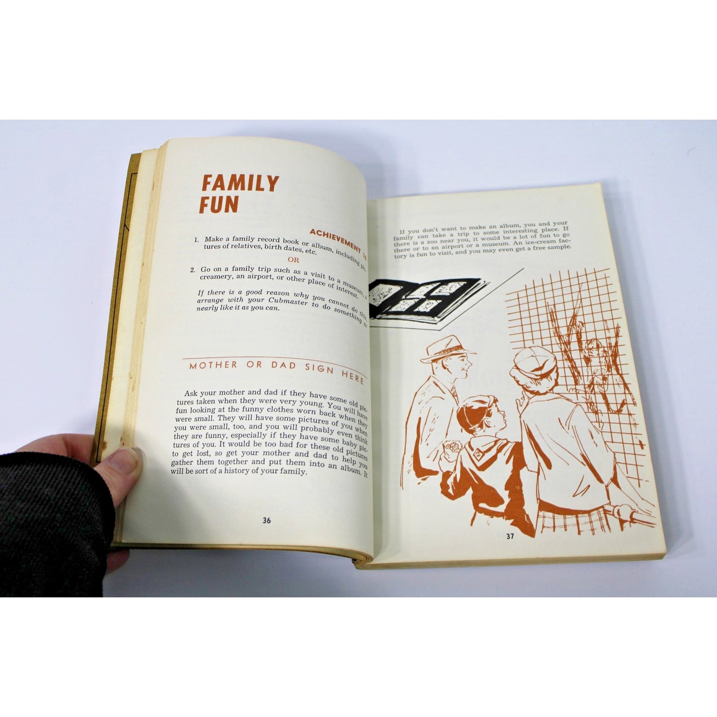 Vintage 1965 Lion-Webelos Cub Scout Book by the Boys Scout Of America (BSA)