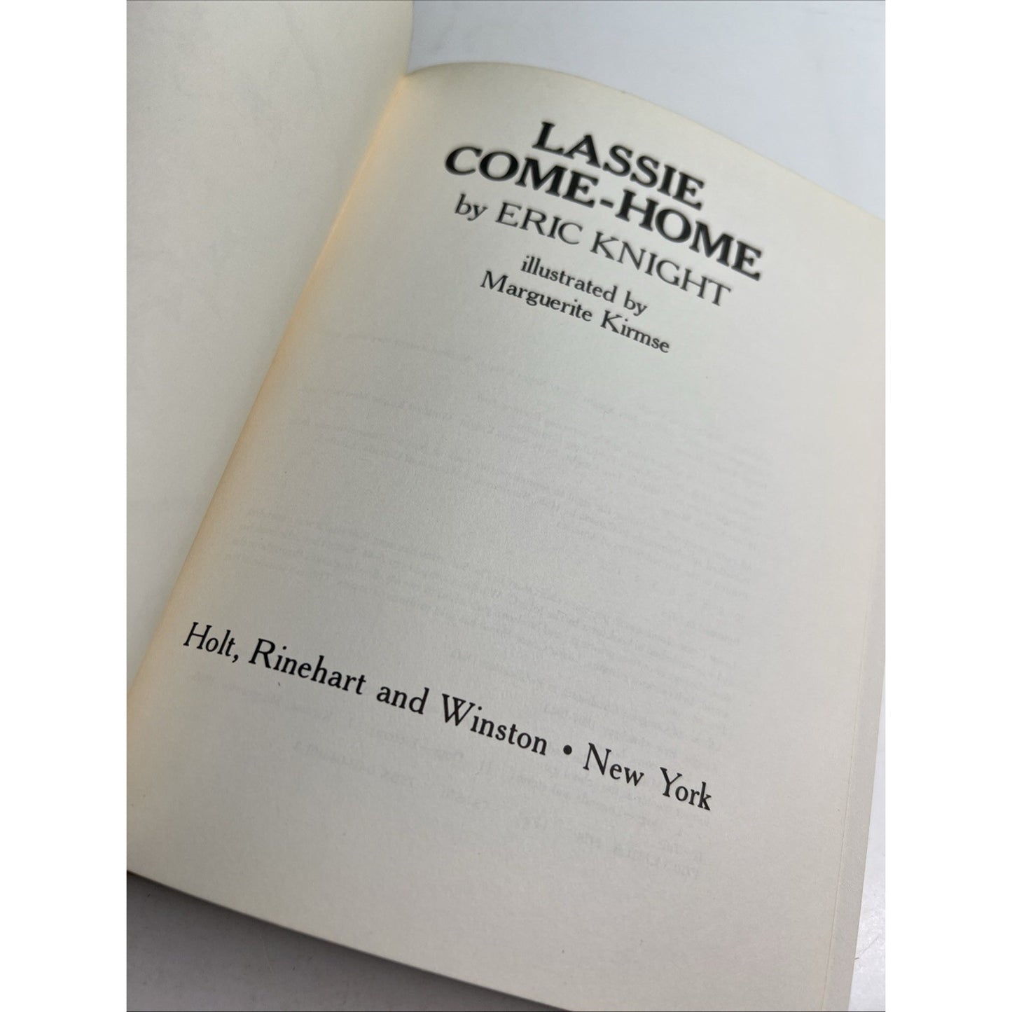 LASSIE COME HOME Eric Knight's Great Dog Story HC DJ 1978 Reissue Of Original Ed