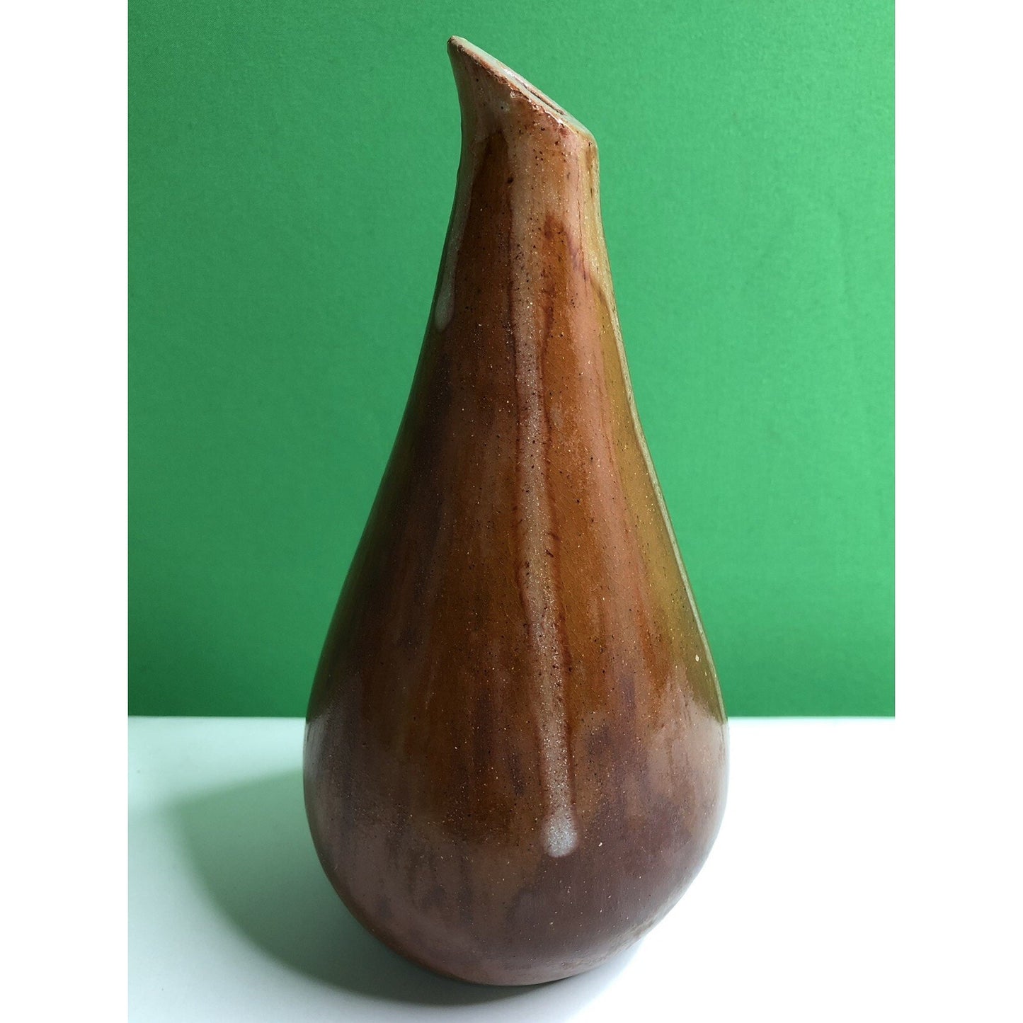Vintage BEREA COLLEGE VASE Marked HF390 Kentucky Hand Made Drip Glaze