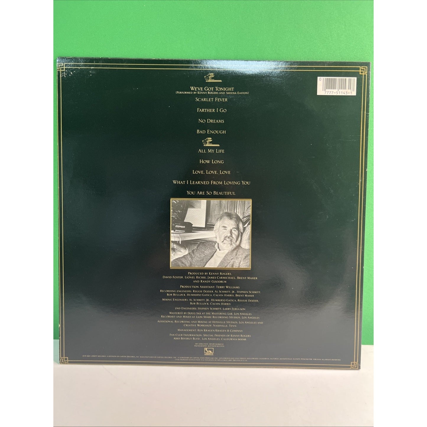 Kenny Rogers We've Got Tonight (1983) Liberty Records LP VG+