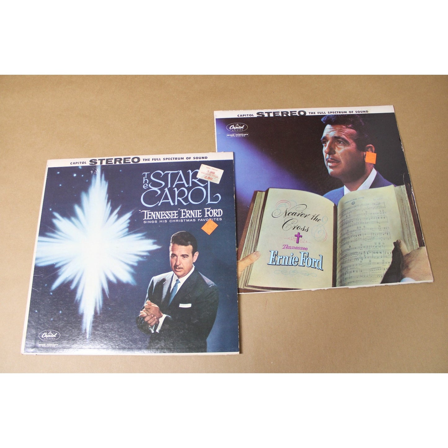 Lot of 2 Tennesse Ernie Ford Albums, Religious, Christmas, Baritone