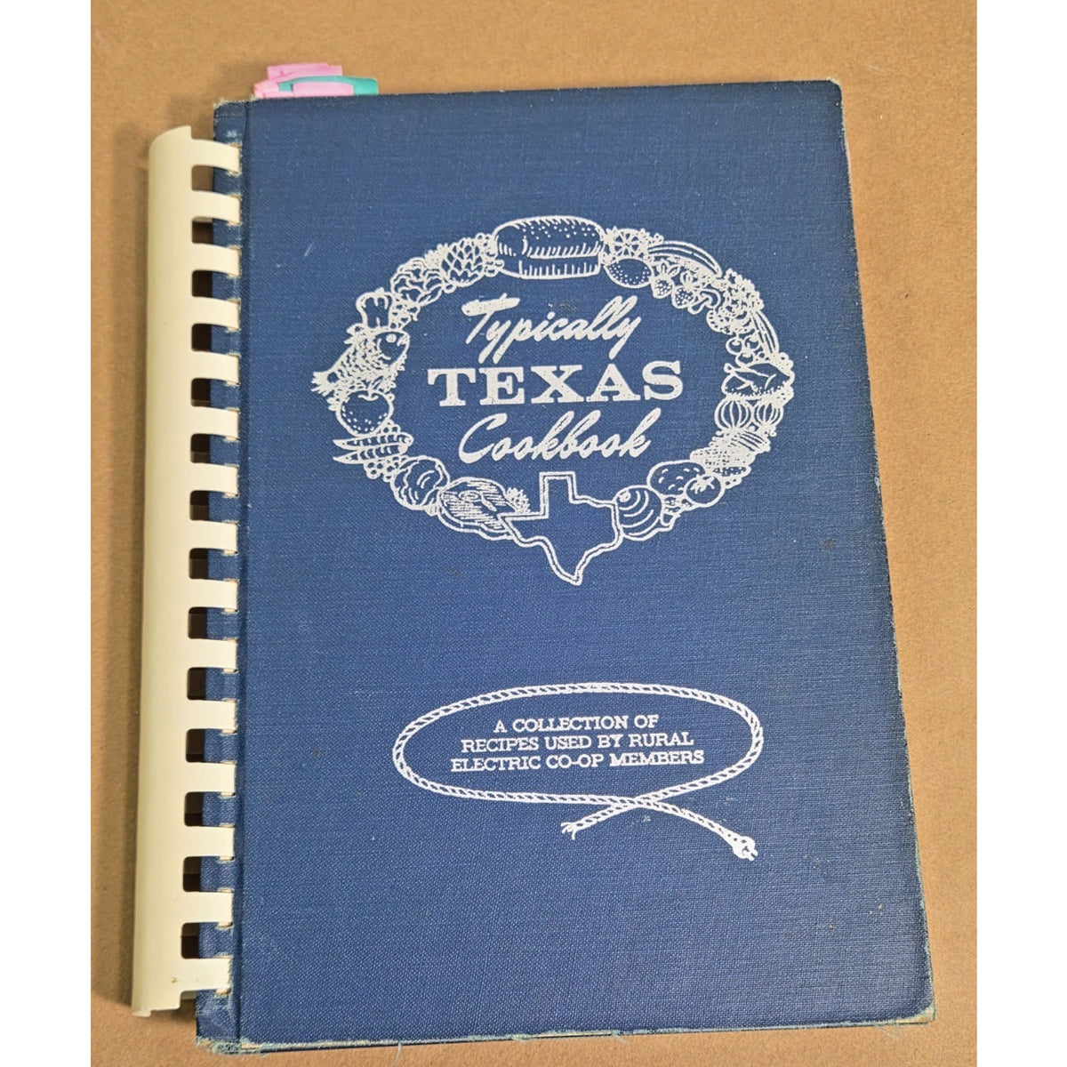 Vintage 1971 Typically Texas Cookbook - Rare 2nd Printing Rural Co-op Recipes