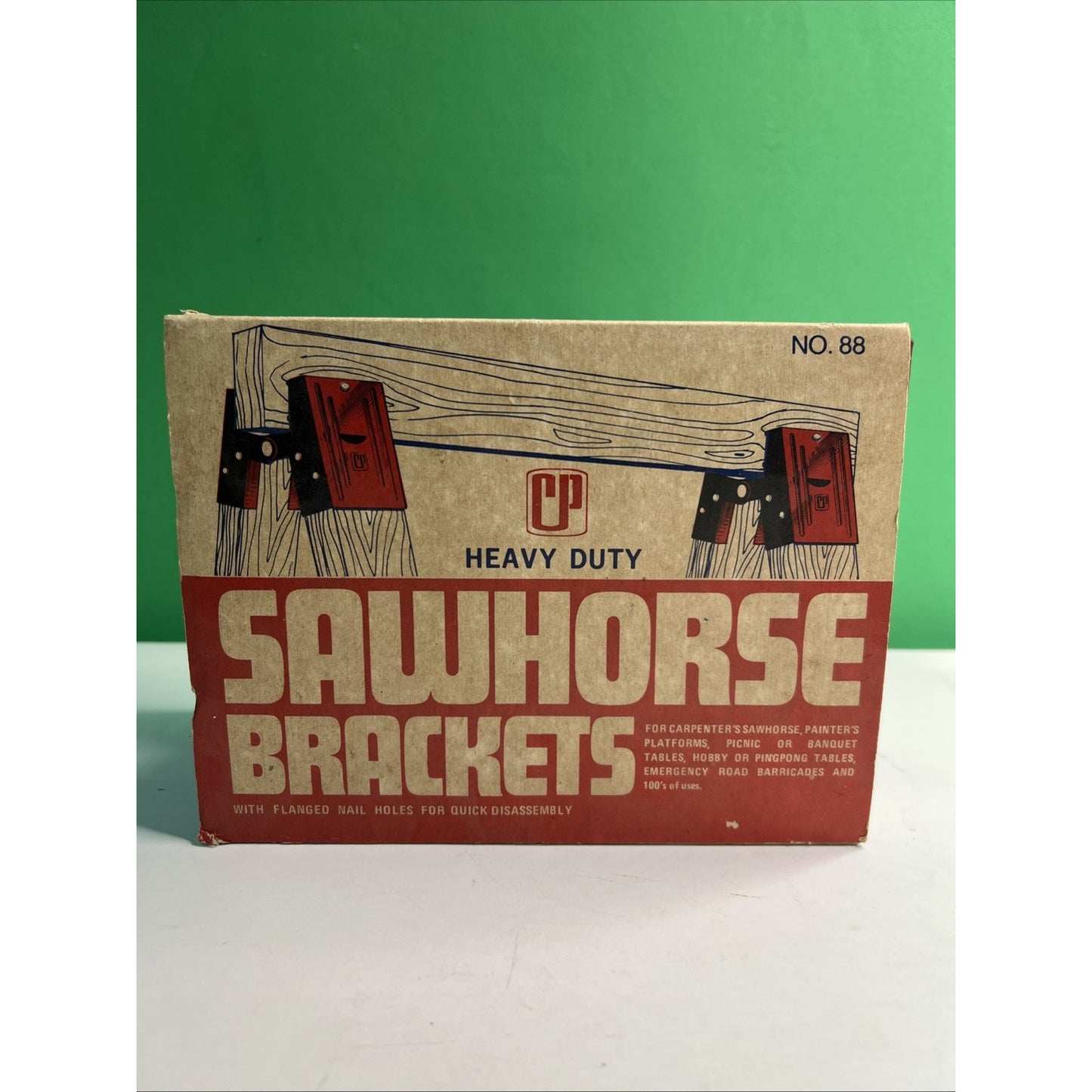 Vintage Crawford Products Sawhorse Brackets Metal Model No. 88 (1 Pair) USA