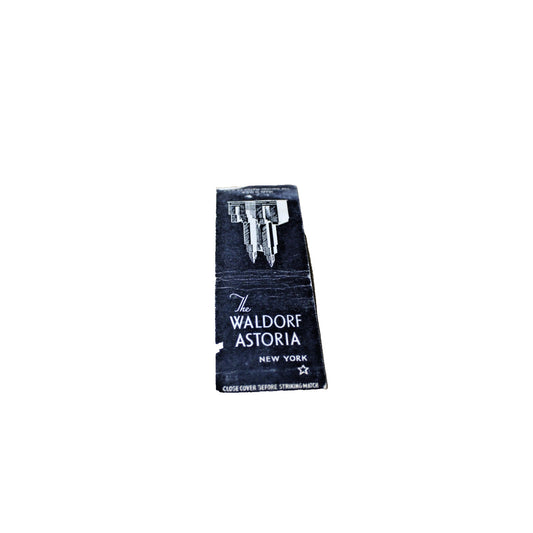 Vintage Mid Century Matchbook Waldorf Astoria New York NYC Manhattan