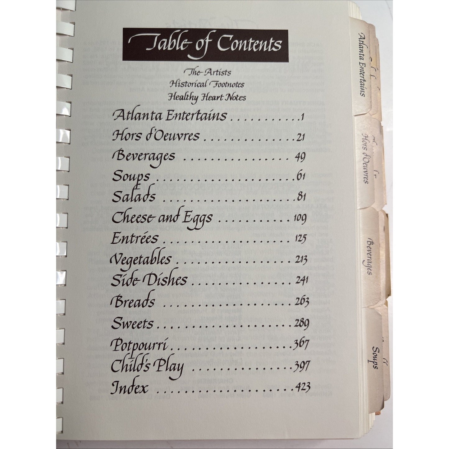 Atlanta Cooknotes From The Junior League of Atlanta Hardcover Comb Bound 1988