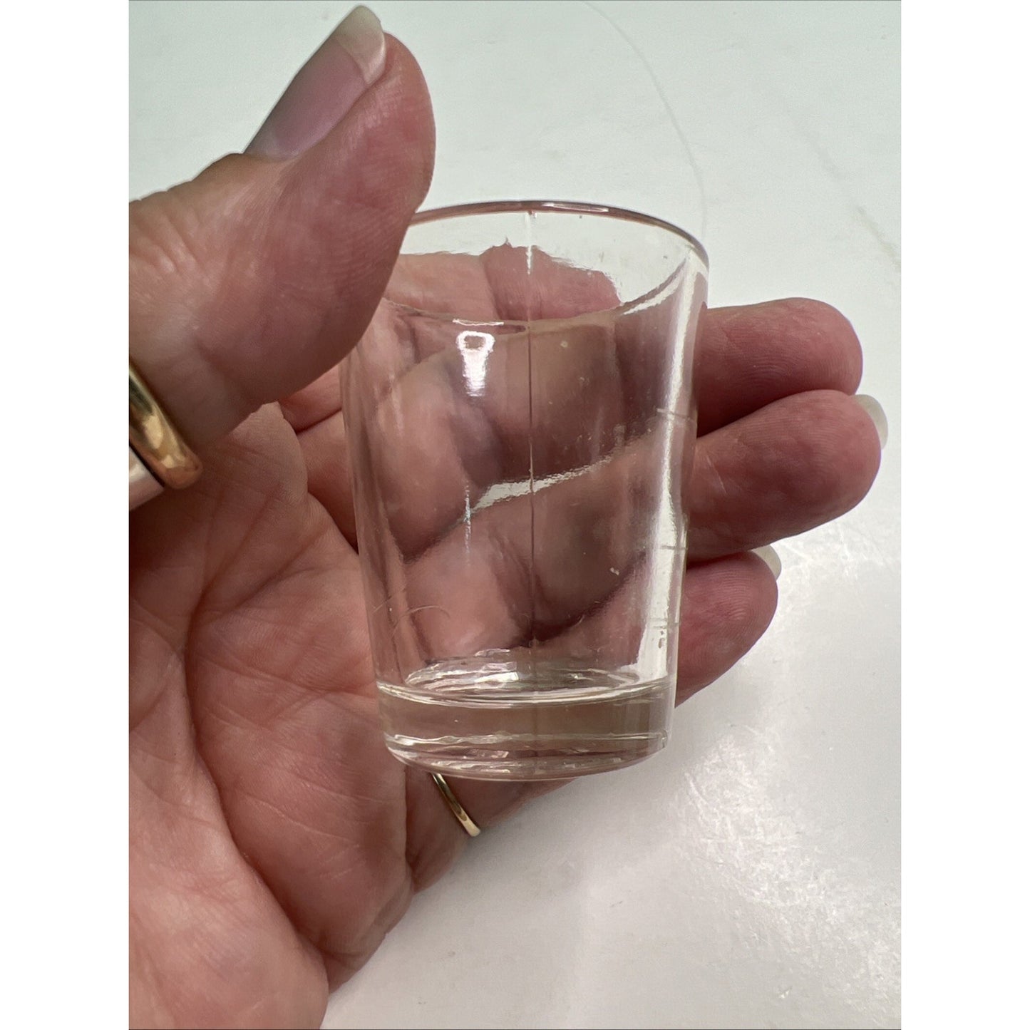 Antique Dose Shot Glass Marked WT CO Whitall Tatum 1901-1922