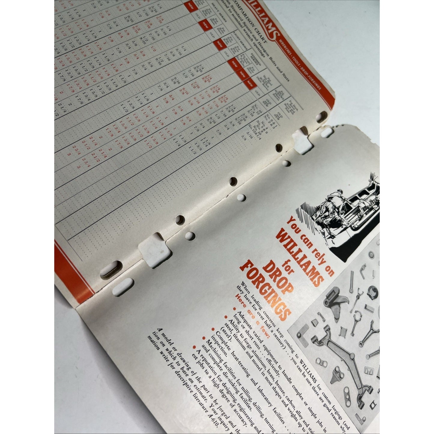 Williams Tools Of Industry Catalog No. 302 Industrial And Automotive Forgings