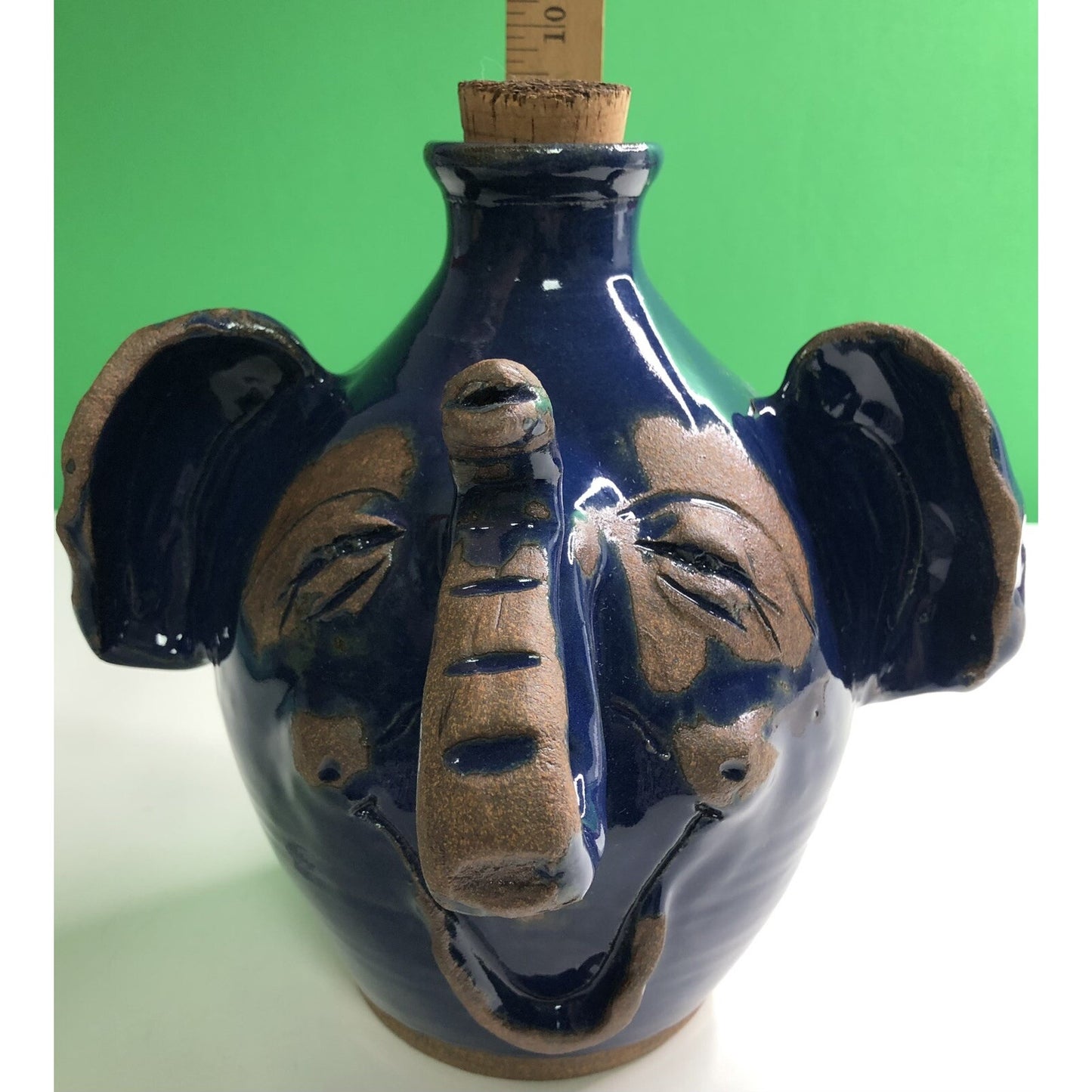 Vintage MUD DABBER’S ELEPHANT JUG North Carolina Art Pottery With Flyer