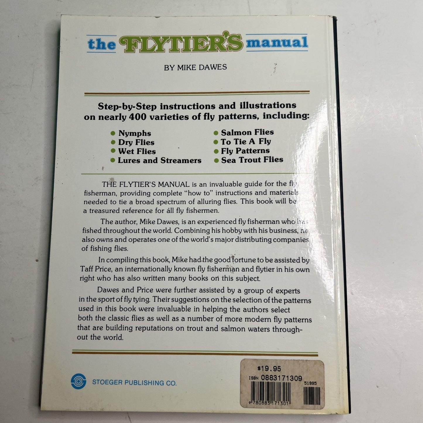 The Flytier's Manual Book by Mike Dawes 1985 Paperback Reference Fly Patterns