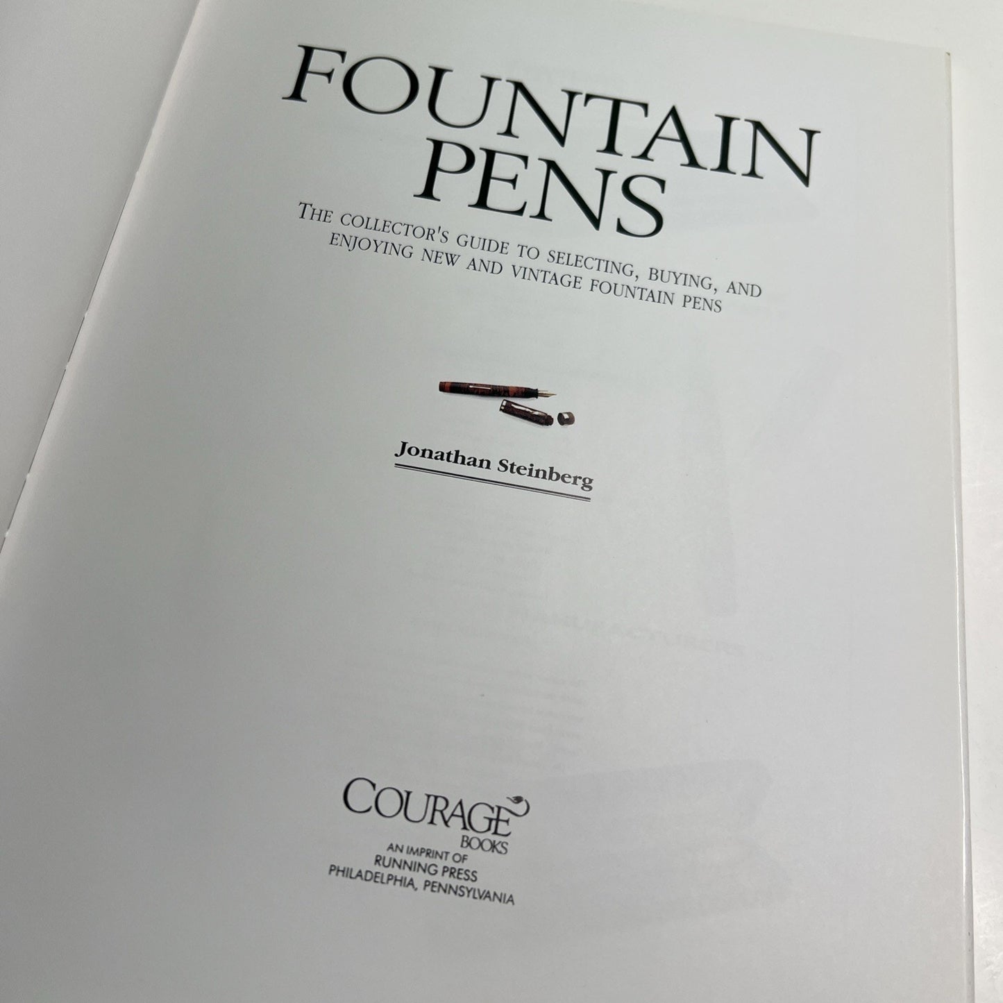 FOUNTAIN PENS COLLECTOR'S GUIDE BY JONATHAN STEINBERG 1994 HC DJ ILLUSTRATED
