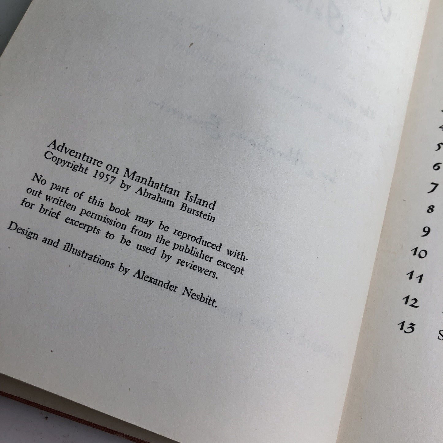 Adventure On Manhattan Island by Abraham Burstein (1957, Hardcover) Ex-Library