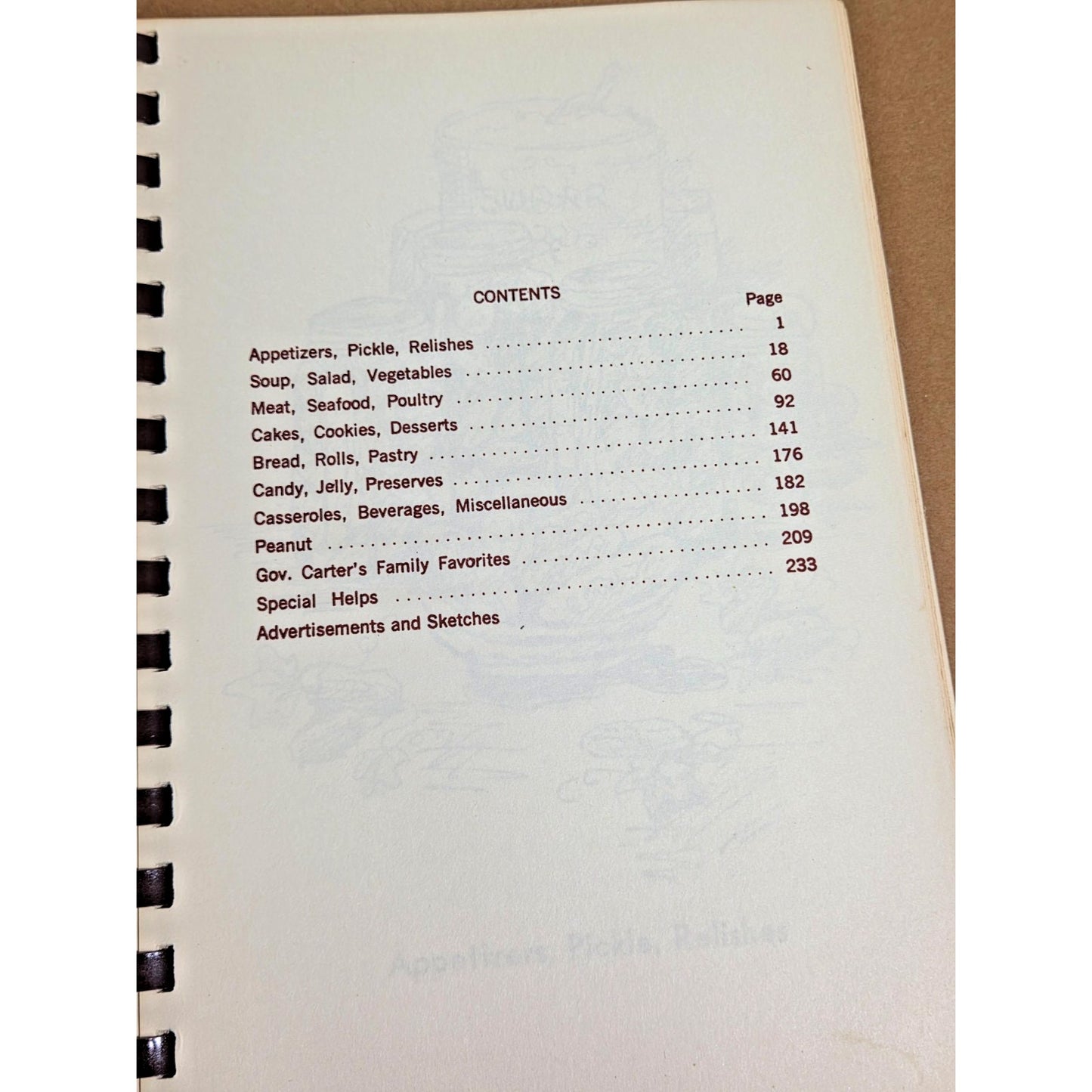 Vintage 1977 Plains Pot-Pourri Cookbook - Jimmy Carter Family Recipes Comb Bound