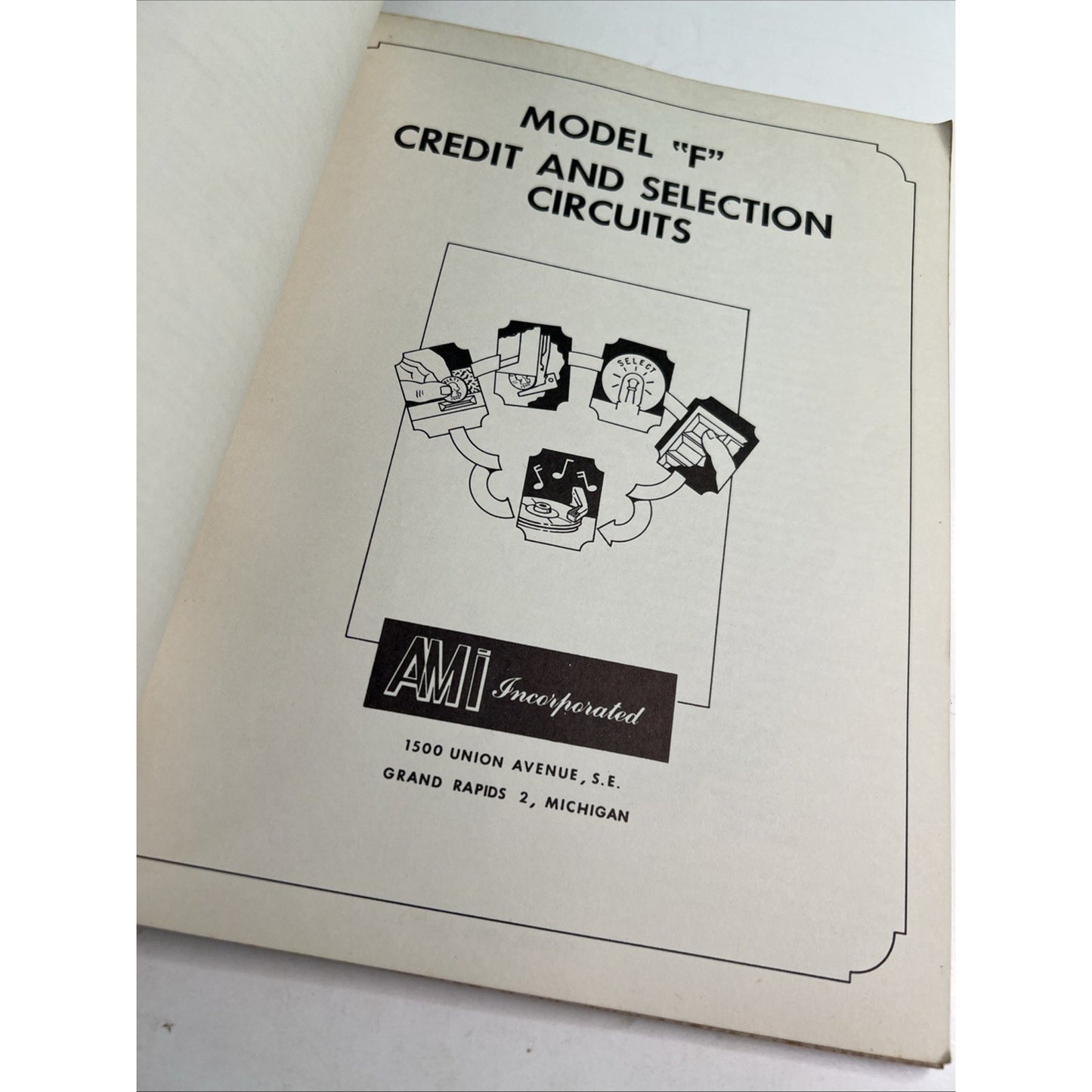 ORIGINAL AMI Model F Service Manual Phonograph Jukebox Parts Repair Schematics
