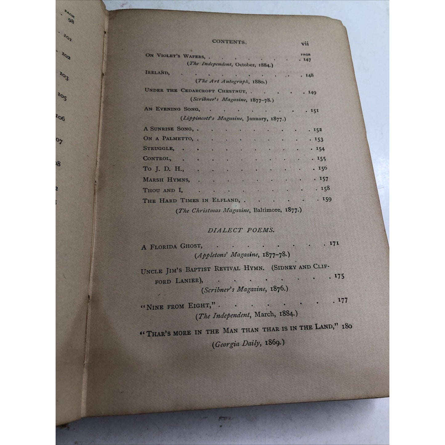 Poems of Sidney Lanier Hardcover Edited by His Wife New Edition 1894