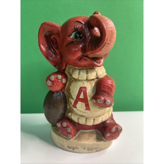 Vintage QUINCO New Orleans Elephant Bank Alabama Crimson Tide Football Ceramic
