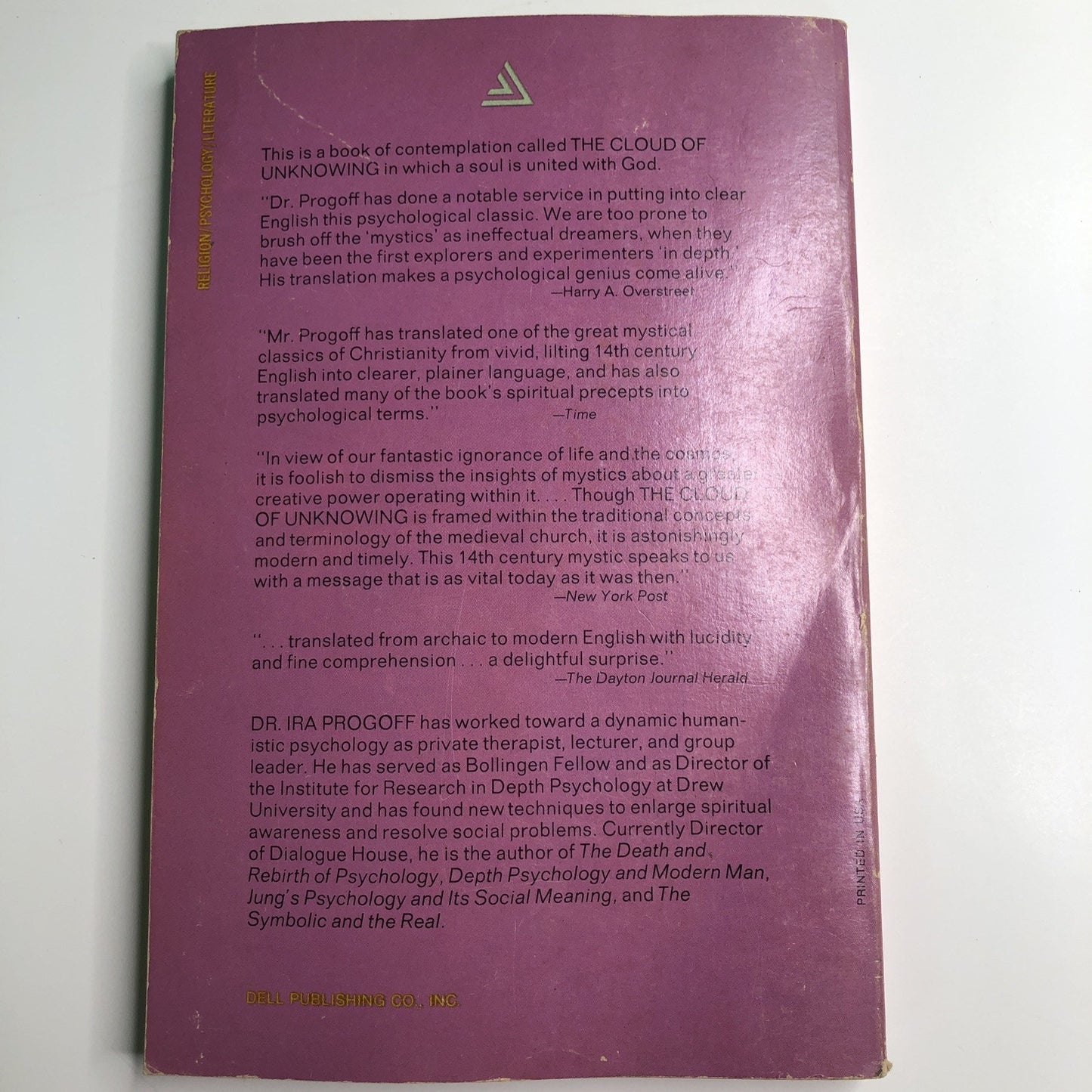 The Cloud Of Unknowing 1957 Third Printing Ira Progoff Paperback