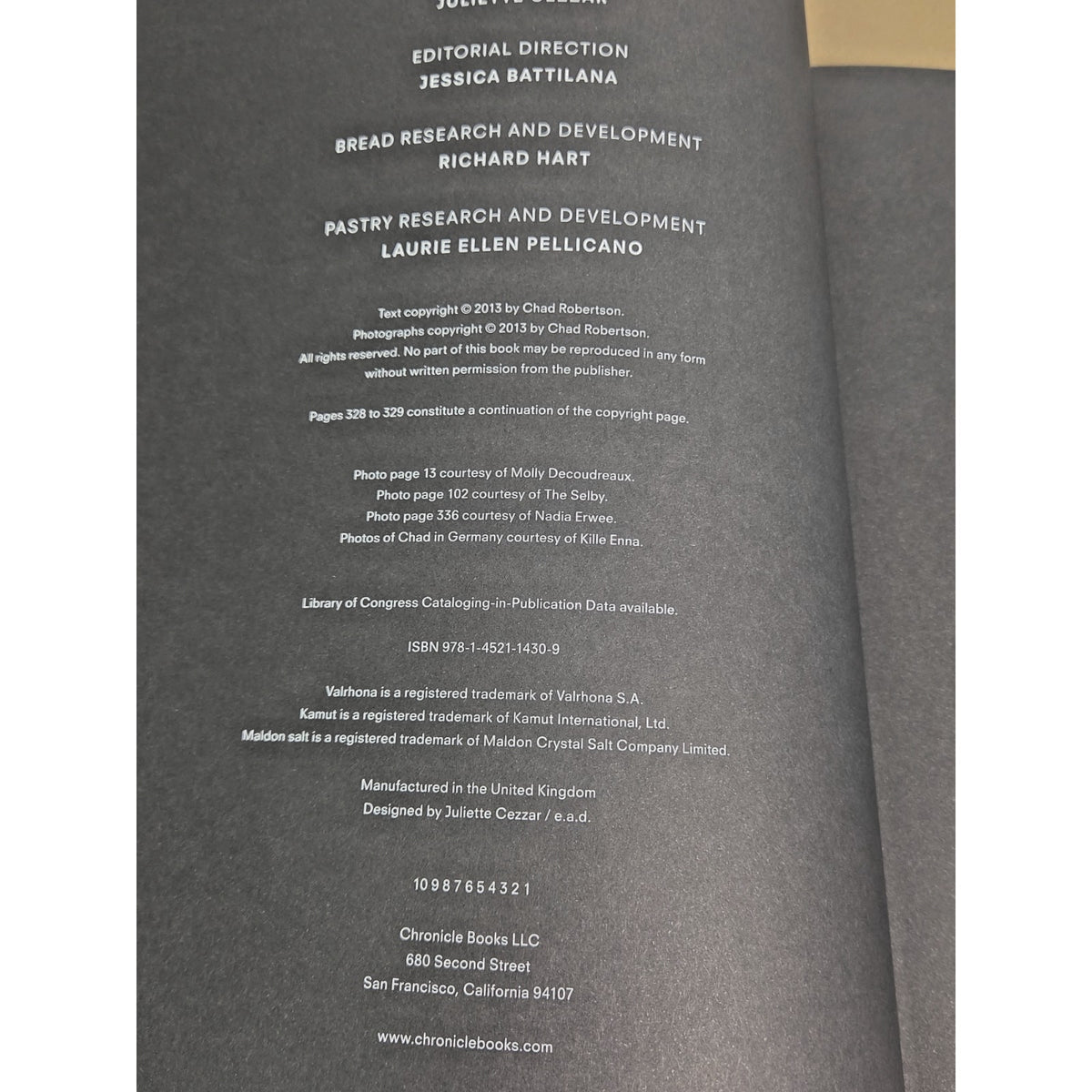 Tartine Book No. 3 by Chad Robertson- 1st Edition First Printing 2013 Excellent