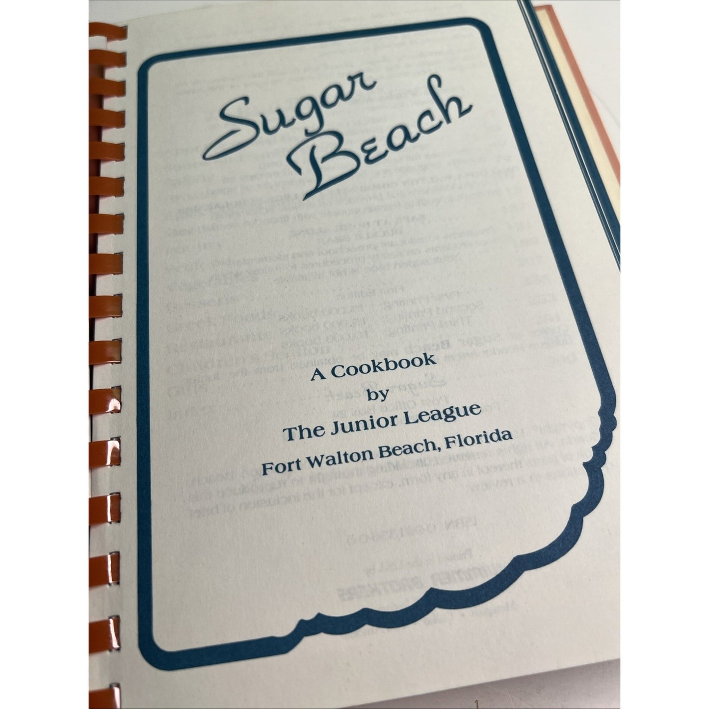 Sugar Beach Cookbook The Junior League of Fort Walton Beach Florida 1984 HC