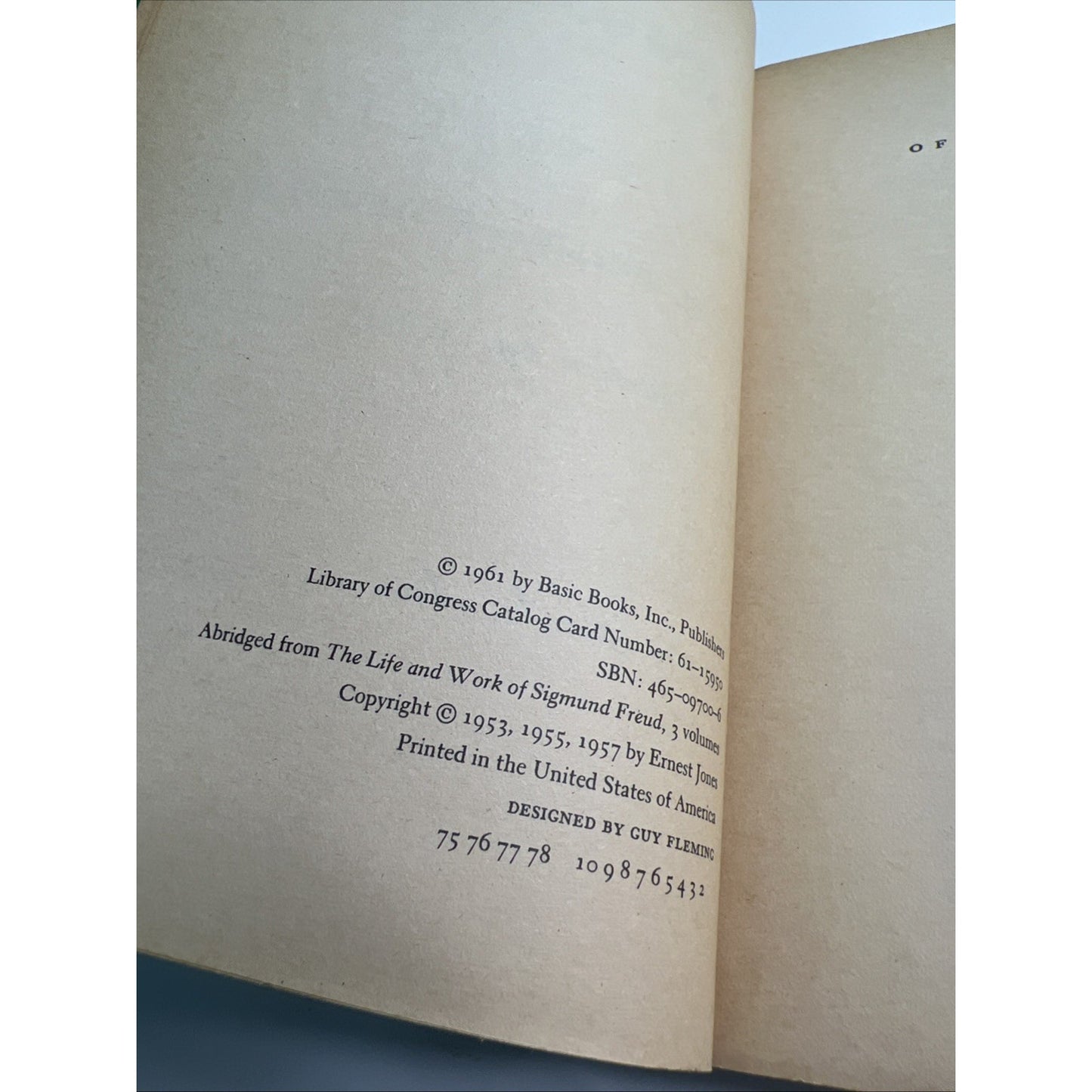 The Life and Work of Sigmund Freud by Ernest Jones Paperback 1961 Illustrated.