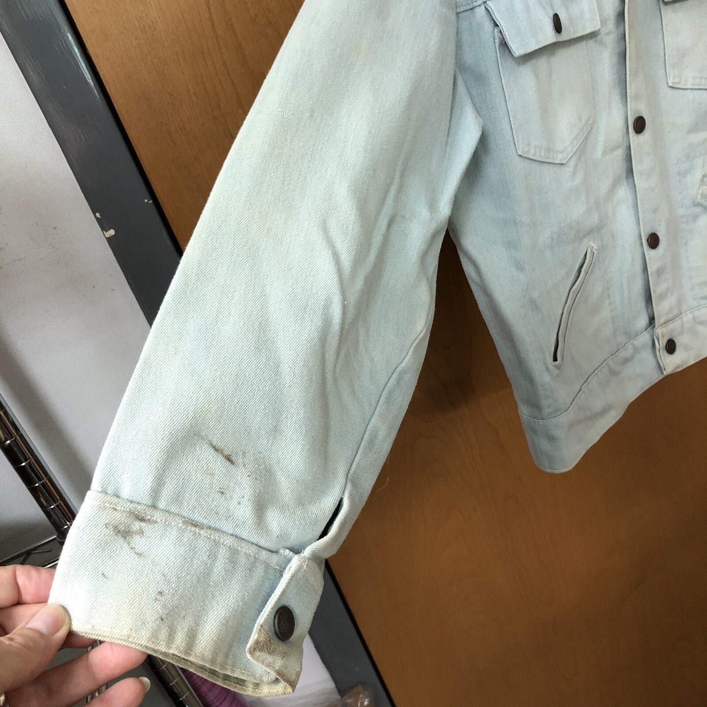 Vintage J. C. Penney Boys SUPER DENIM JACKET Snaps Slit Pockets Size 10-12