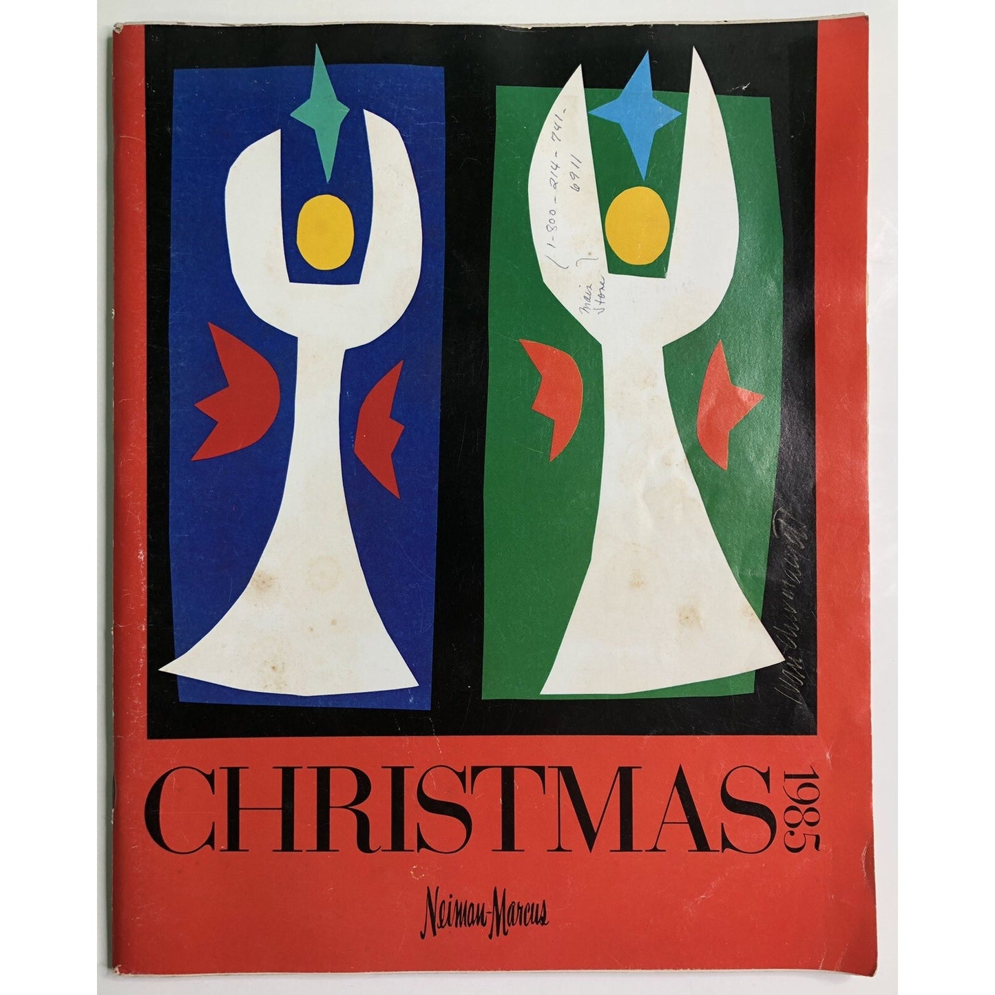 1985 Neiman Marcus Christmas Book Catalog Vintage Cover Art By Ivan Chermayeff
