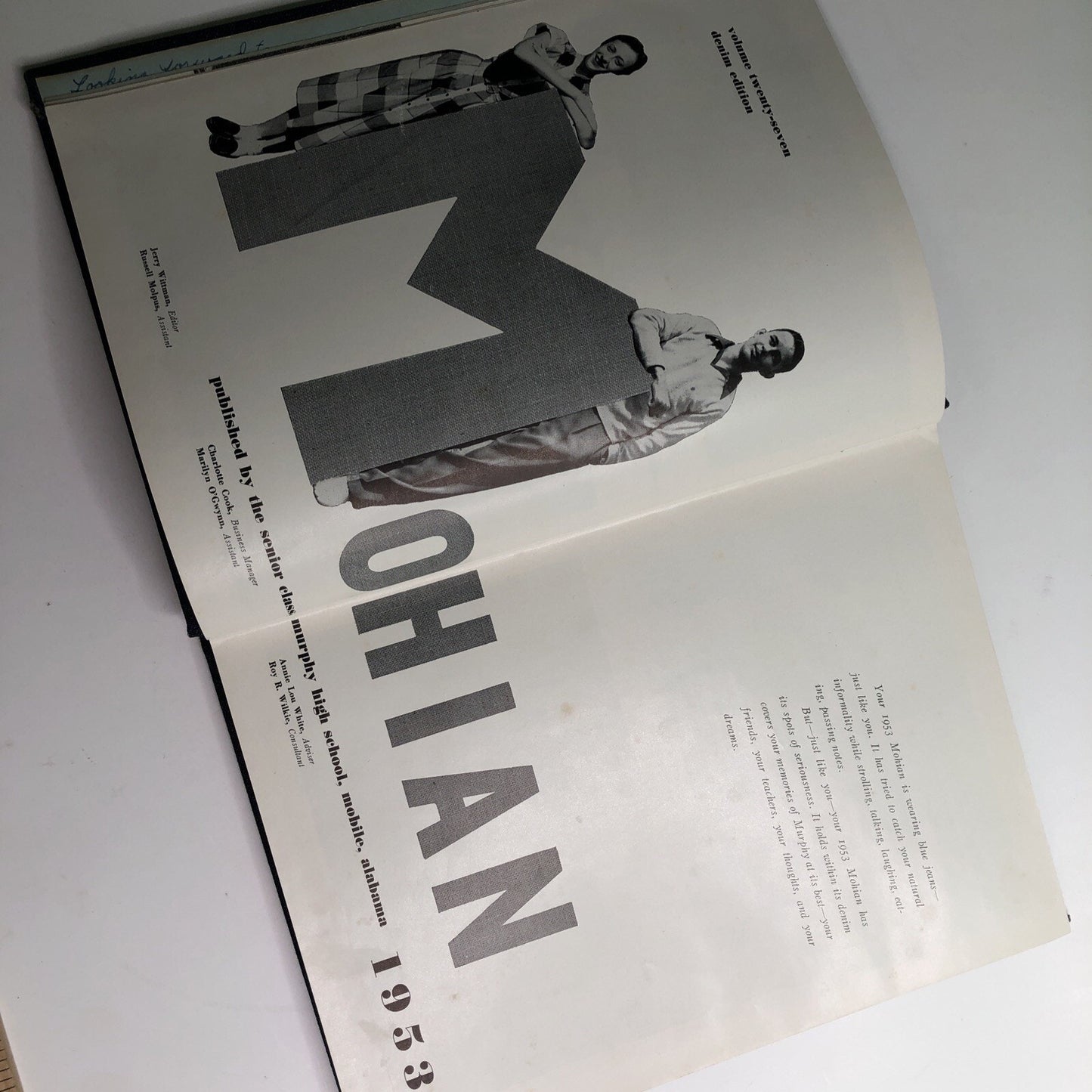 1953 Mohian Murphy High School Yearbook Mobile Alabama AL Denim Edition